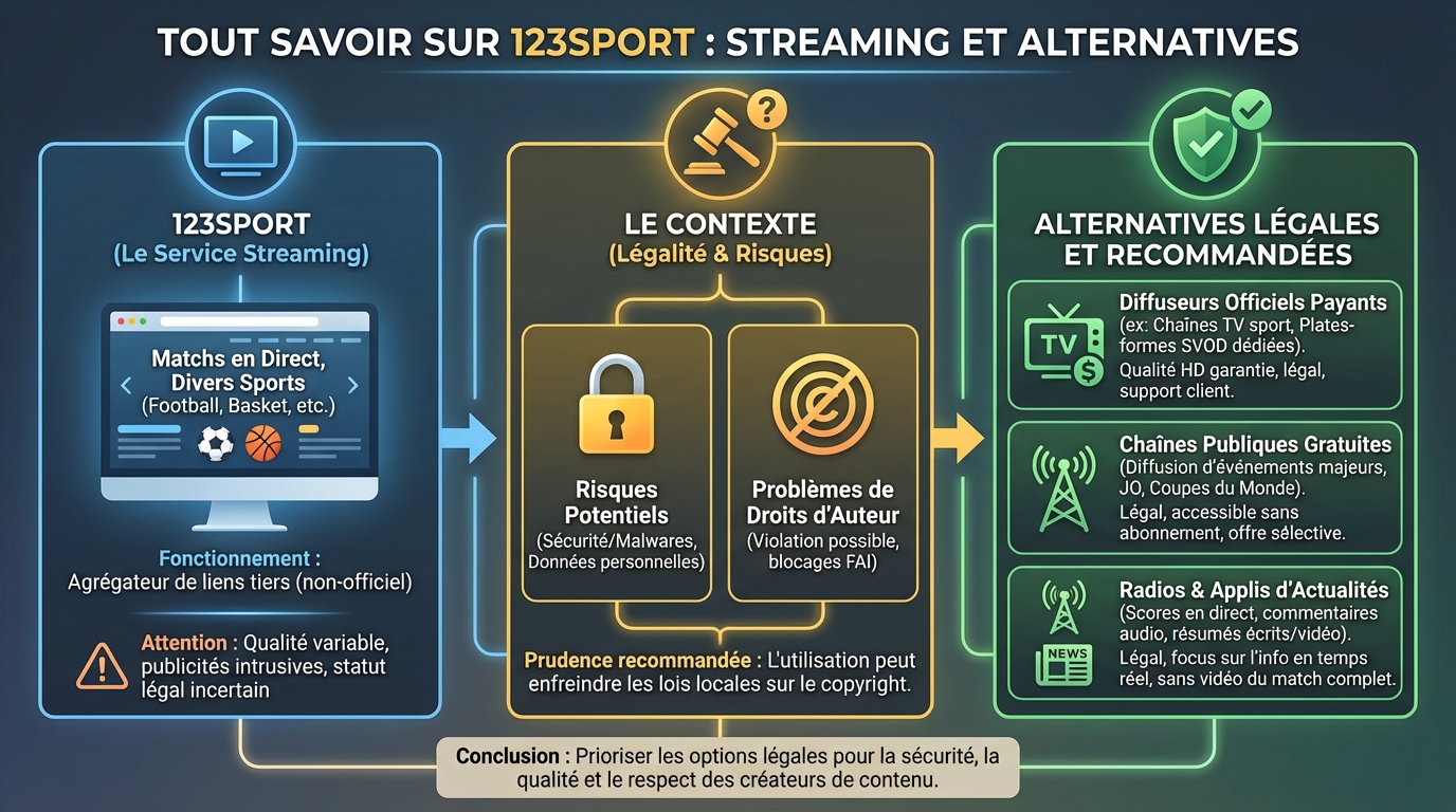 Tout savoir sur 123sport : streaming et alternatives 1 Alternatives à 123sport