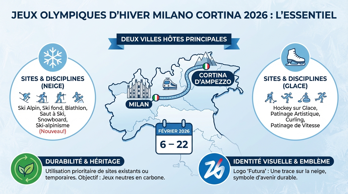 Tout savoir sur les jeux olympiques d'hiver 2026 1 Les disciplines sportives